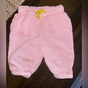 Baby Boden Pink Striped Pants